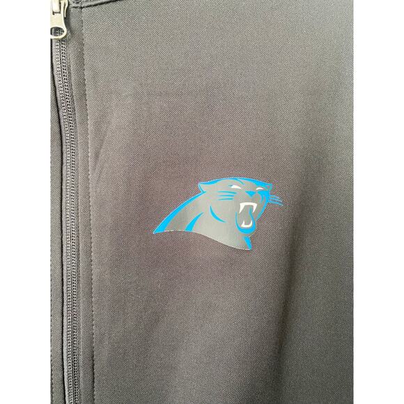 Carolina Panthers Men’s Large Black Full Zip Track Jacket NFL Team Apparel Logo - Picture 5 of 8
